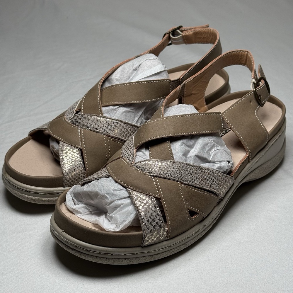 Kozi Canada Women's Sandals Brown Comfort Slingback Size 7 Casual